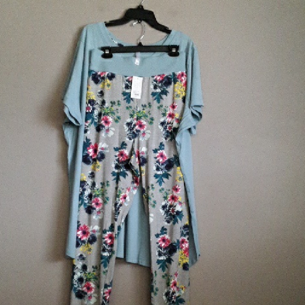 Cacique Floral Print Pajama Set Multicolor